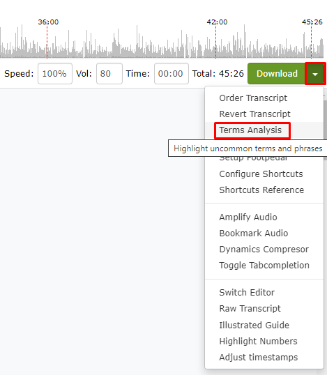 Terms Analysis