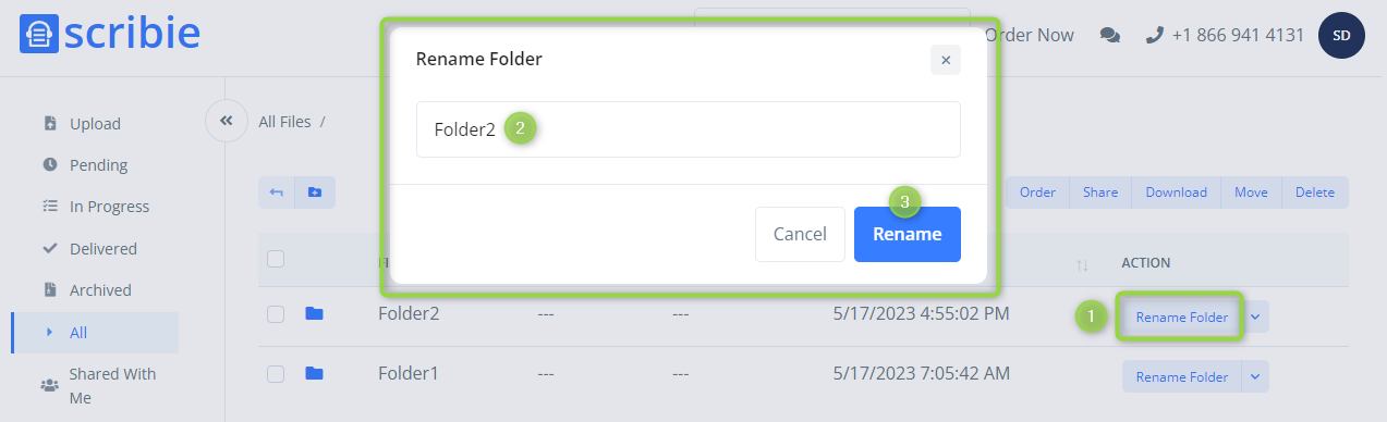 Steps to Rename a Folder